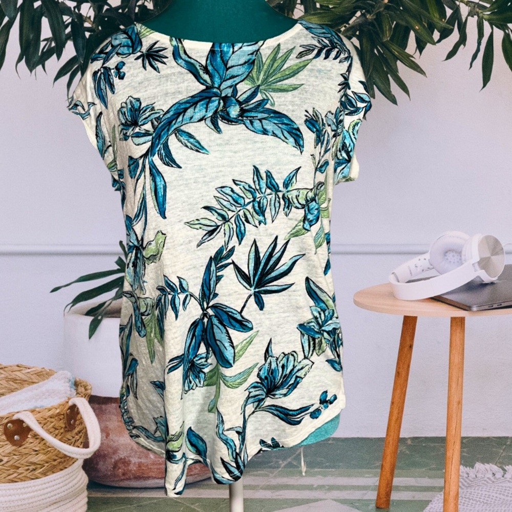 Tahari Tropical Linen Top
